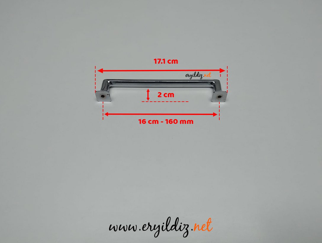 Manço Zamak Mobilya Kulp Krom 160 mm Eryıldız Hırdavat