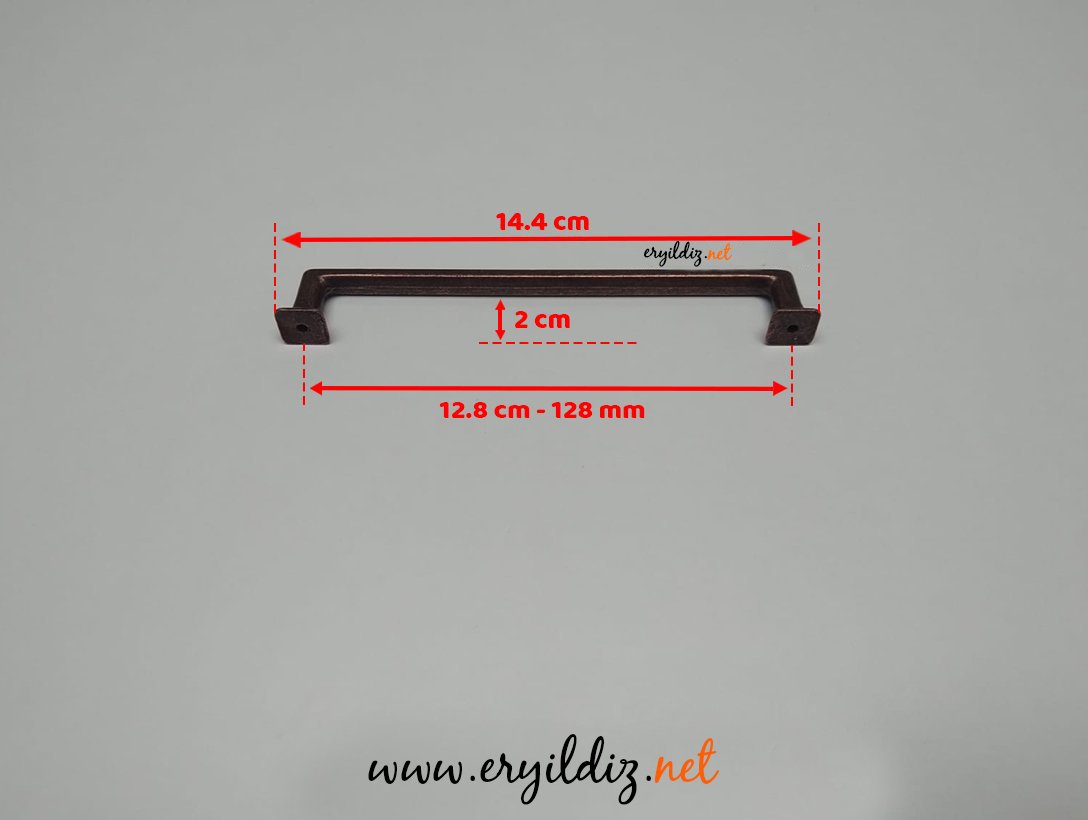 Manço Zamak Mobilya Kulp Otantik Bakır - 128 mm Eryıldız Hırdavat