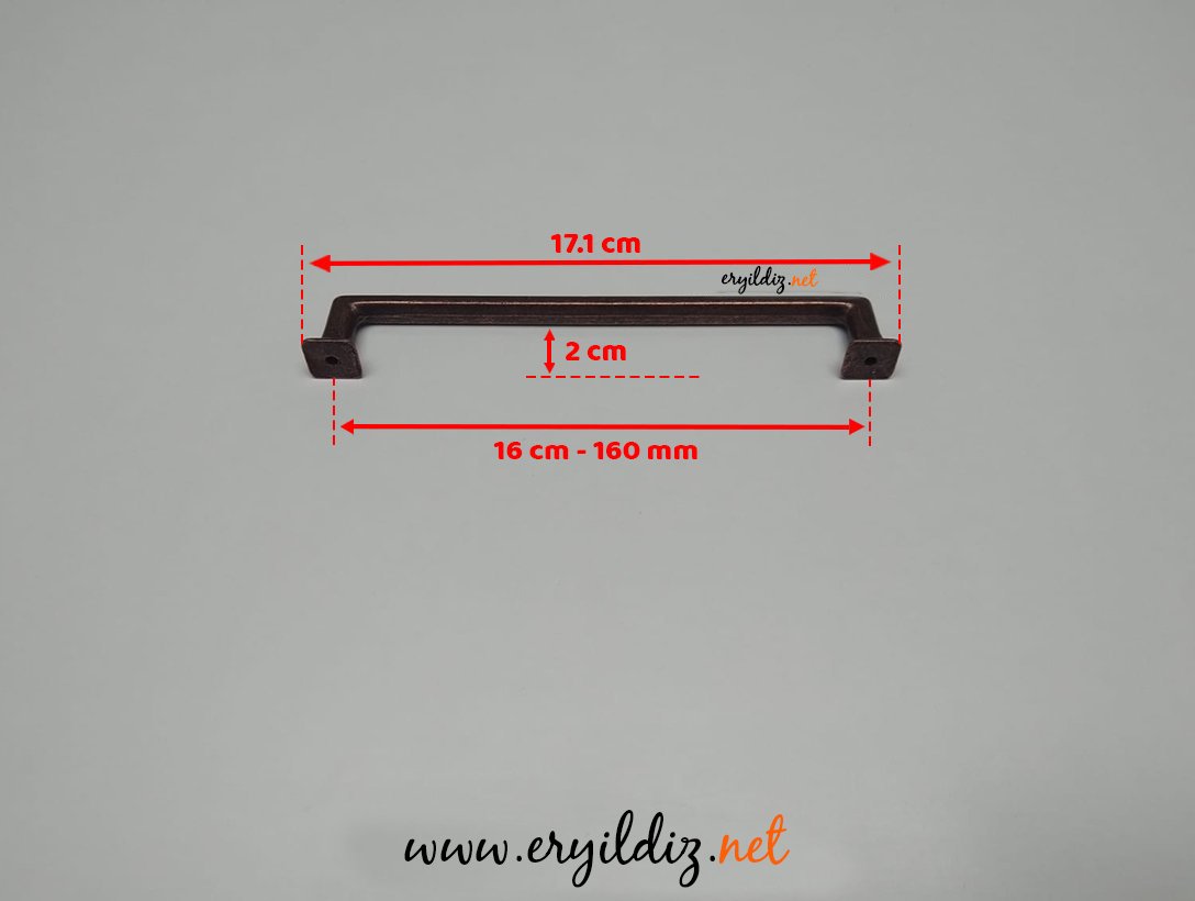 Manço Zamak Mobilya Kulp Otantik Bakır - 160 mm Eryıldız Hırdavat