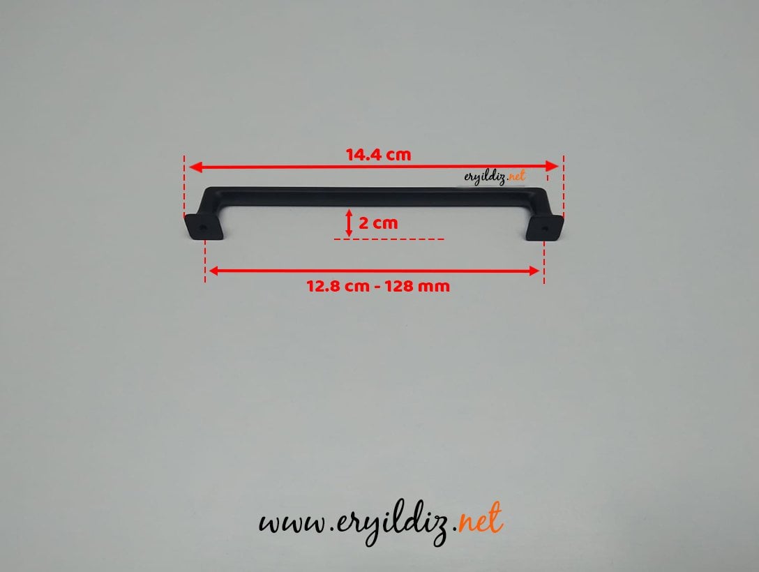 Manço Zamak Mobilya Kulp Siyah - 128 mm Eryıldız Hırdavat