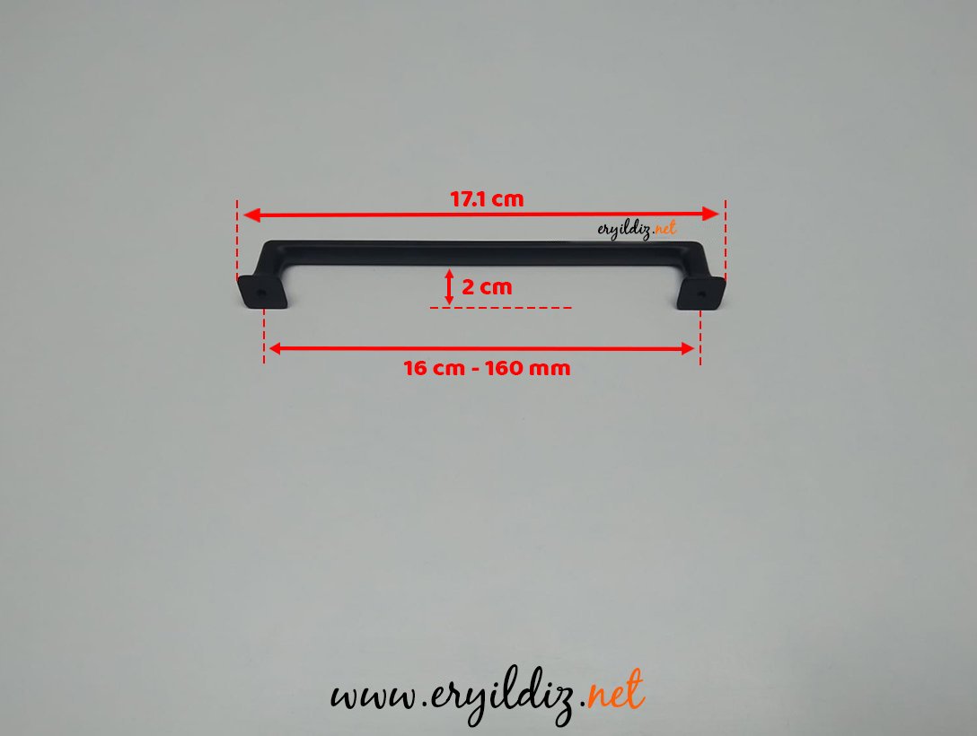 Manço Zamak Mobilya Kulp Siyah - 160 mm Eryıldız Hırdavat