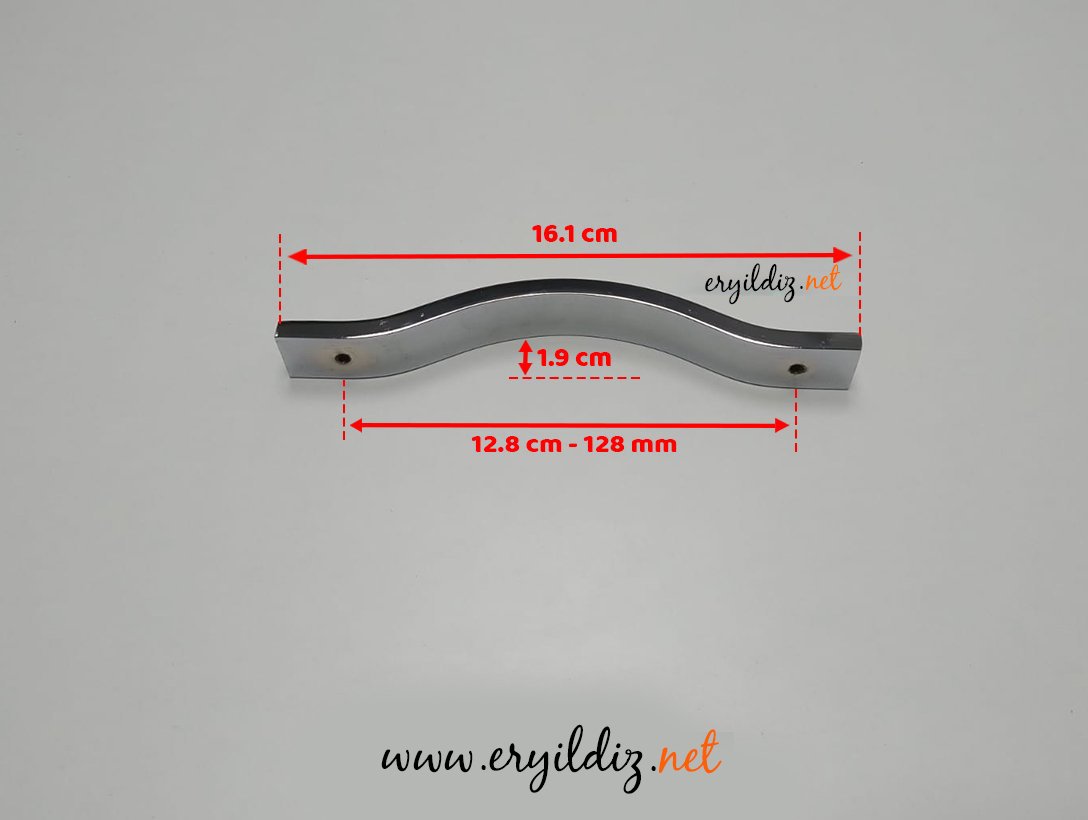 May Akasya Krom Alüminyum Mobilya Kulp 128 mm Eryıldız Hırdavat