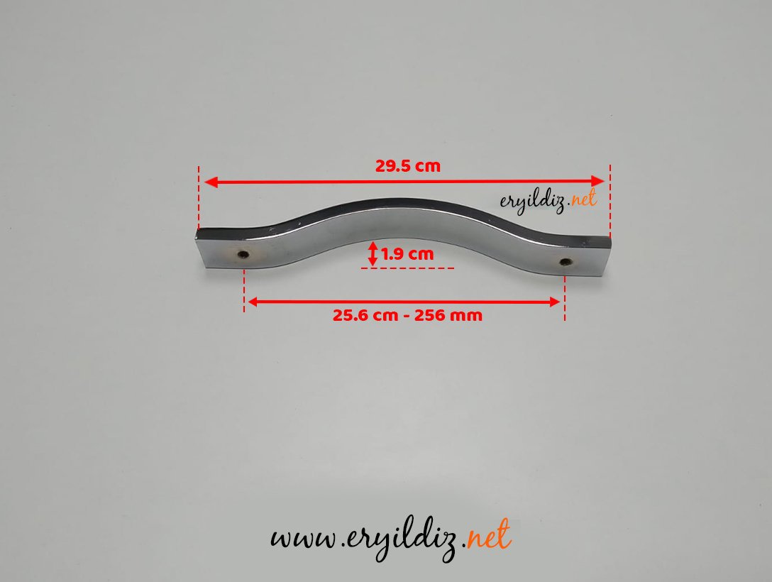 May Akasya Krom Alüminyum Mobilya Kulp 256 mm Eryıldız Hırdavat 