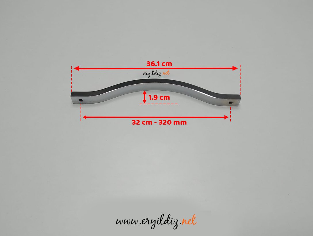 May Balabadi Alüminyum Mobilya Kulp Krom -320 mm Eryıldız Hırdavat