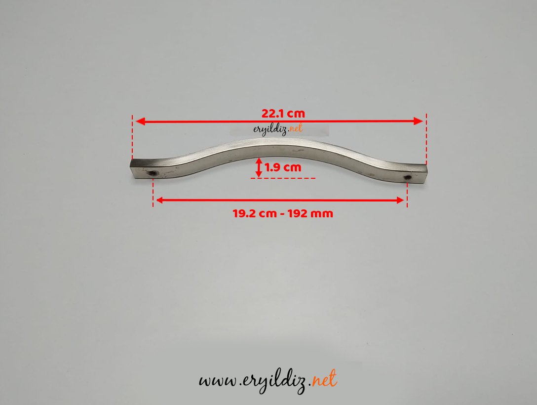 May Balabadi Alüminyum Mobilya Kulp İnox 192 mm Eryıldız Hırdavat