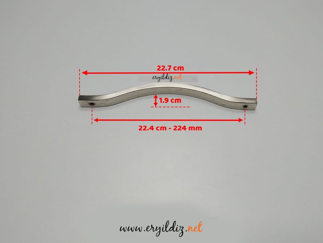 May Balabadi Alüminyum Mobilya Kulp İnox 224 mm Eryıldız Hırdavat