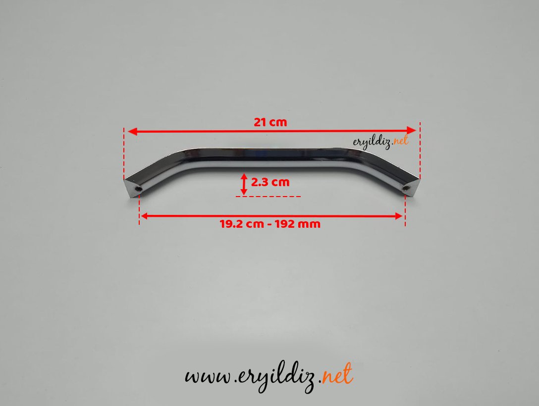 May Şahin Krom Alüminyum Mobilya Kulp 192 mm Eryıldız Hırdavat
