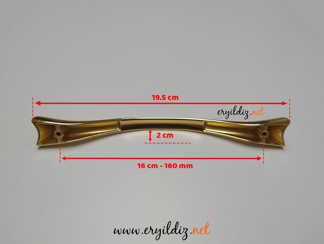 Metax Dinar Mobilya Kulp Altın Sarısı - 160 mm Eryıldız Hırdavat