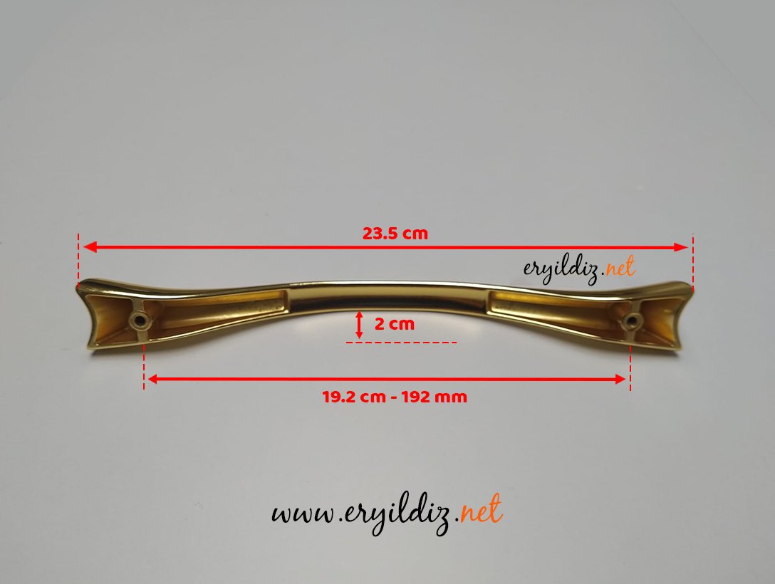 Metax Dinar Mobilya Kulp Altın Sarısı - 192 mm Eryıldız Hırdavat