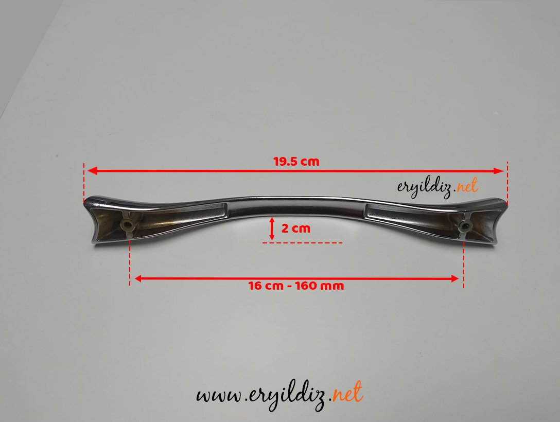 Metax Dinar Mobilya Kulp Krom 160 mm Eryıldız Hırdavat