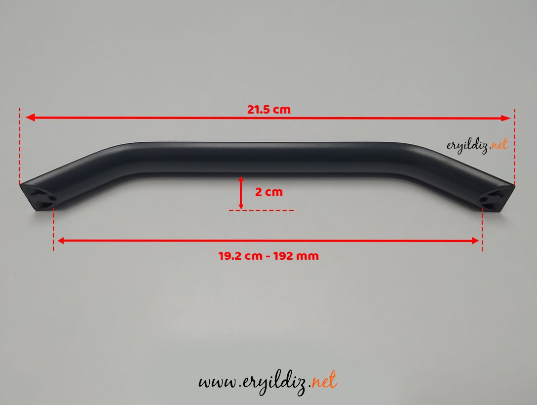 Metax Eko Karanfil Mobilya Kulp Antrasit - 192 mm Eryıldız Hırdavat
