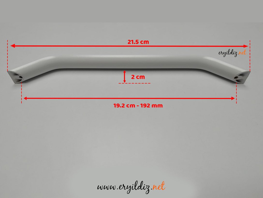 Metax Eko Karanfil Mobilya Kulp Beyaz - 192 mm Eryıldız Hırdavat