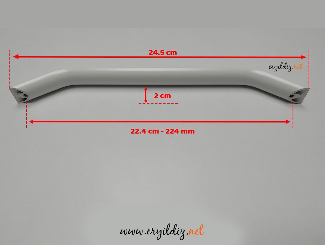 Metax Eko Karanfil Mobilya Kulp Beyaz - 224 mm Eryıldız Hırdavat