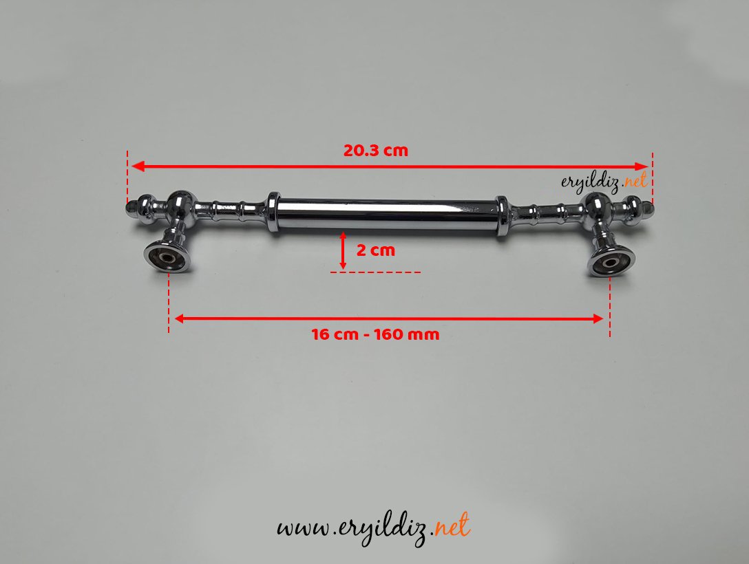 Metax Kadeh Mobilya Kulp Krom - 160 mm Eryıldız Hırdavat