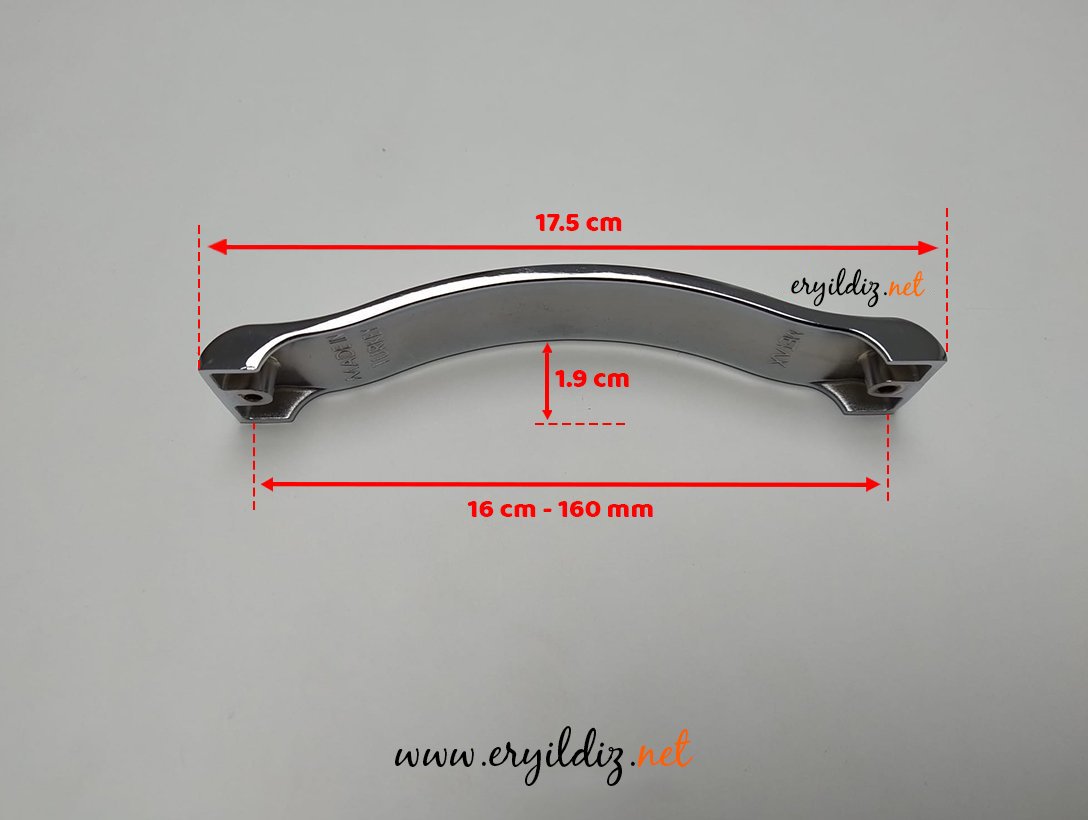 Metax Kida Mobilya Kulp Krom Beyaz 160 mm Eryıldız Hırdavat