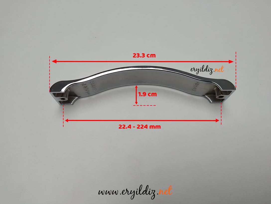 Metax Kida Mobilya Kulp Krom Siyah - 224 mm Eryıldız Hırdavat 