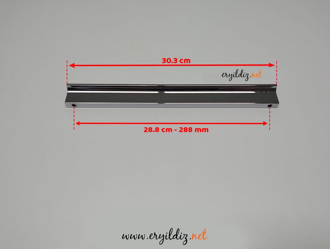 Metax Lada Krom Zamak Mobilya Kulp 288 mm Eryıldız Hırdavat