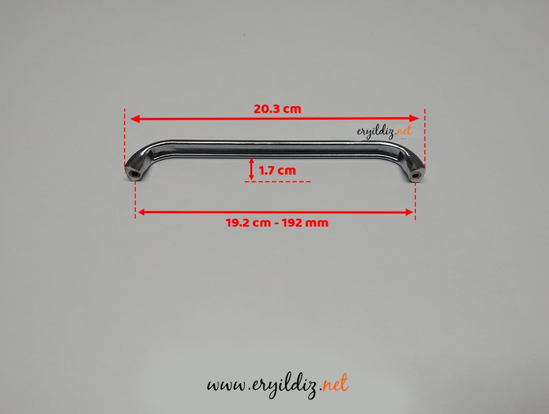 Nobel Armina Krom Mobilya Kulp 192 mm Eryıldız Hırdavat