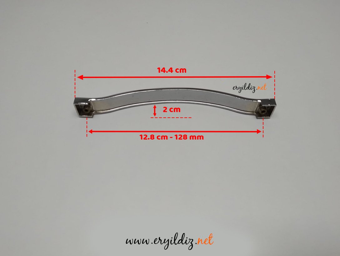 Nobel Eco Kemer Krom Mobilya Kulp 128 mm Eryıldız Hırdavat