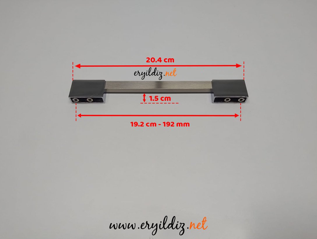 Nobel Nardin Krom İnox Mobilya Kulp 192 mm Eryıldız Hırdavat 