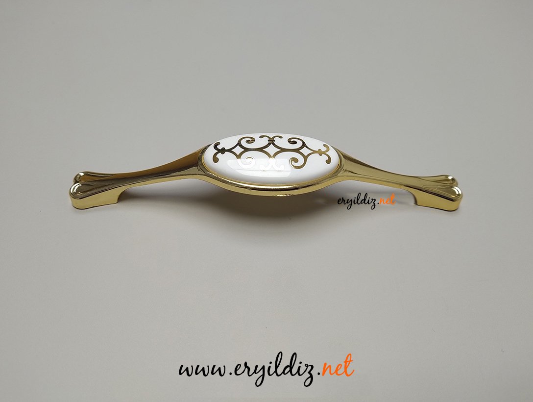Nobel Yoncalı 128 mm Mobilya Kulp Altın Sarısı Eryıldız Hırdavat