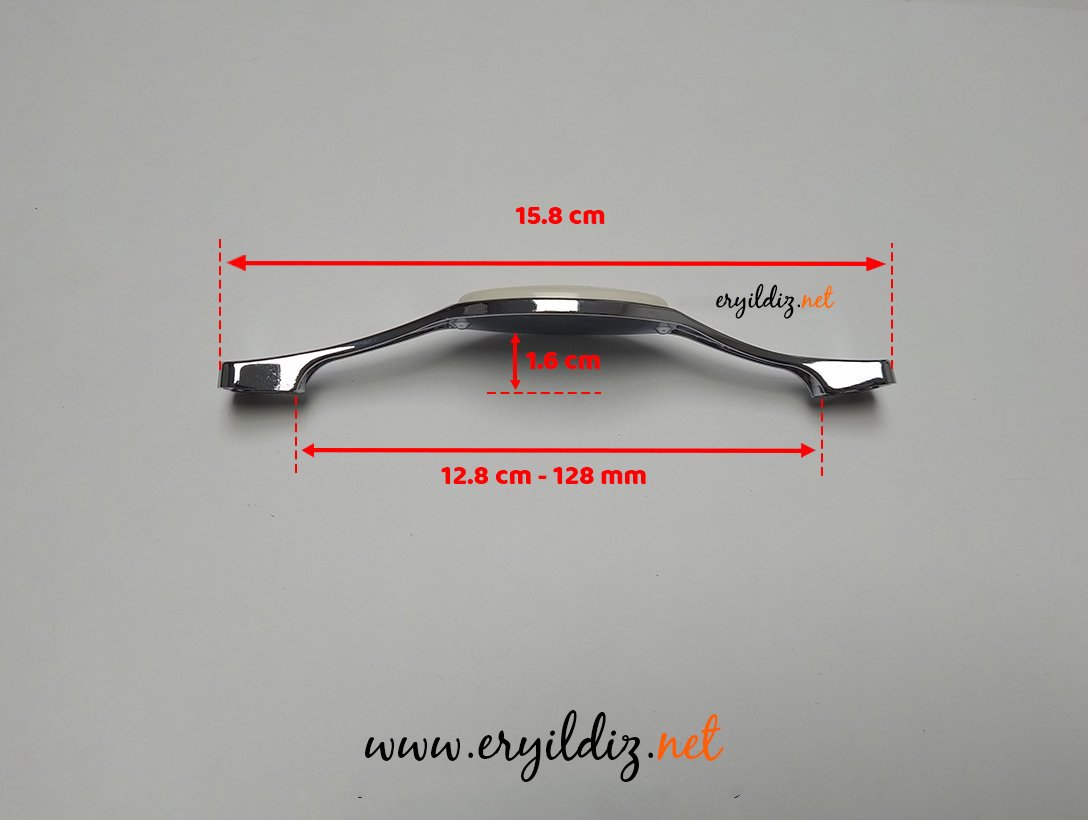 Nobel Yoncalı 128 mm Mobilya Kulp Krom Eryıldız Hırdavat