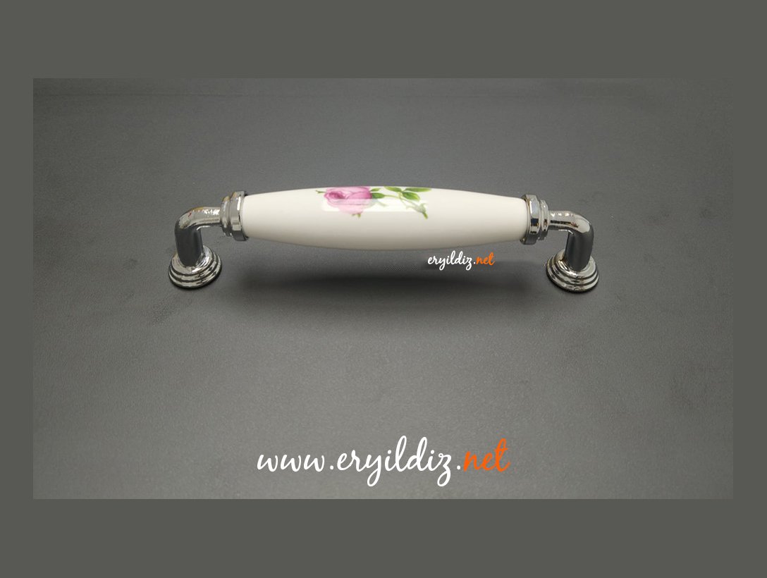 Orkide Porselen Krom Kulp 96 mm Eryıldız Hırdavat