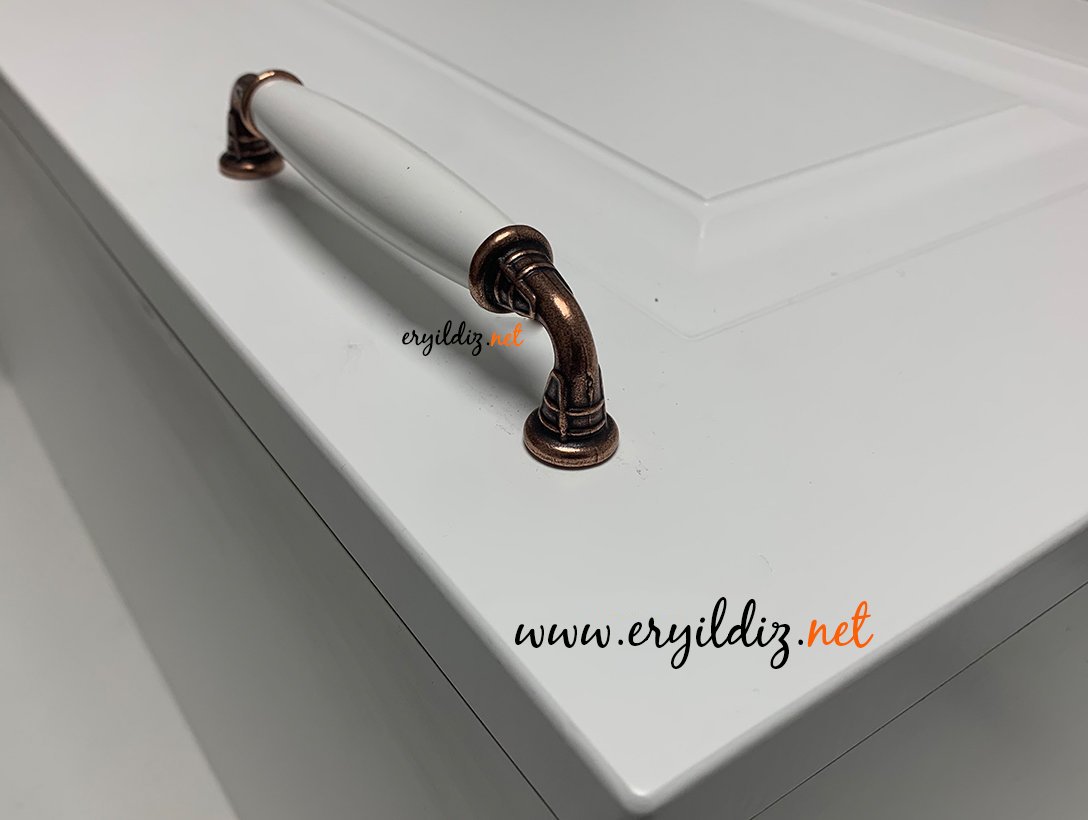 Eymen Polimer Düz Antik Bakır Mobilya Kulp 96 mm Fiyatları Eryıldız Hırdavat