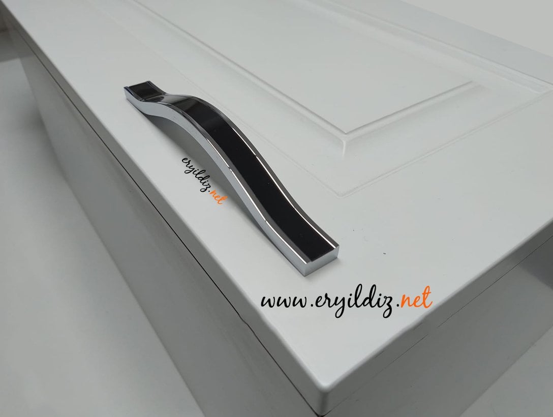 Profesyonel 221 Mobilya Kulp Krom Siyah  Eryıldız Hırdavat