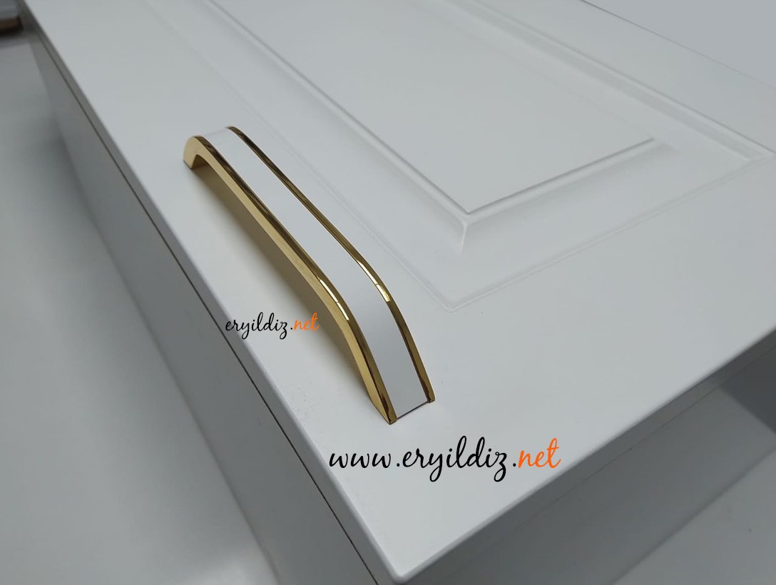 Profesyonel K231 Mobilya Kulp Altın Beyaz - 160 mm Eryıldız Hırdavat