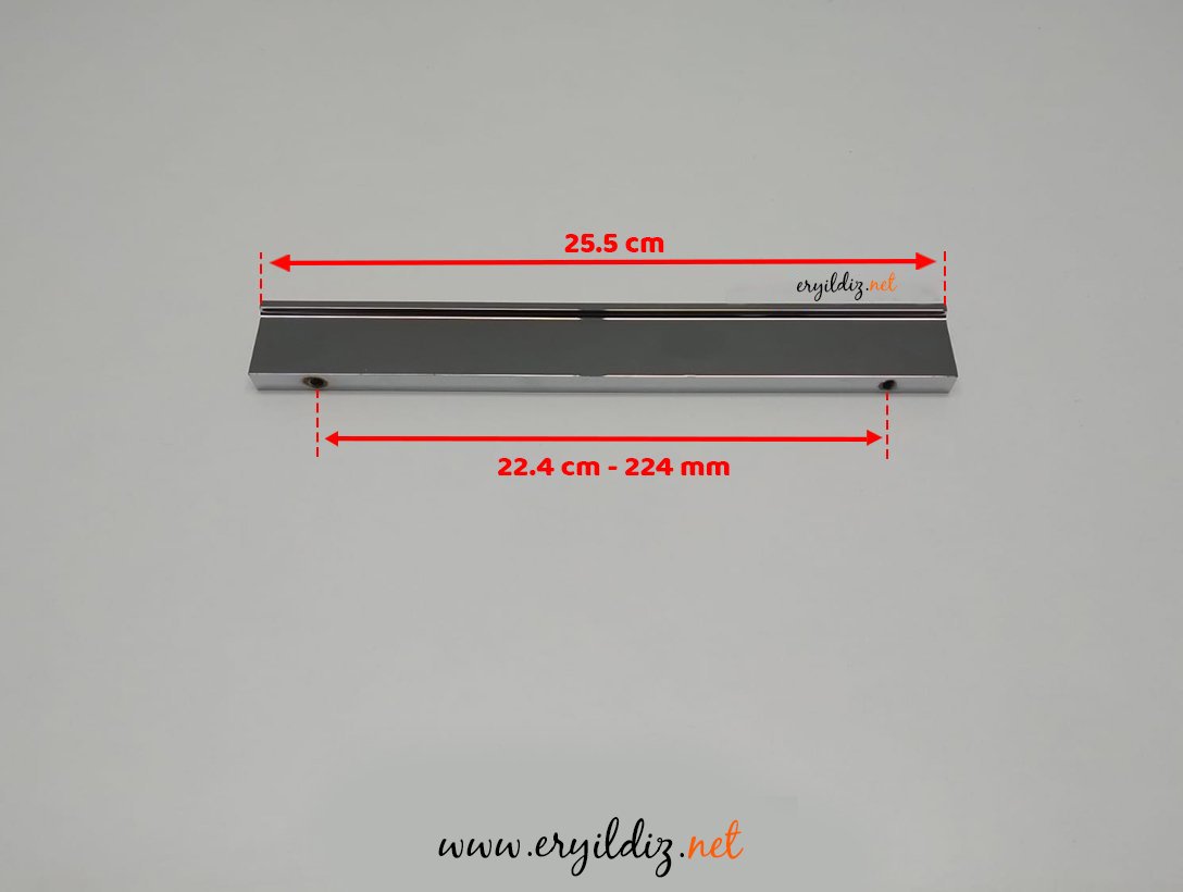 Profesyonel 251 CP Mobilya Kulp Krom Beyaz 224 mm Eryıldız Hırdavat