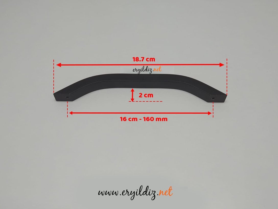 Profesyonel K103 Mat Siyah Mobilya Kulp 160 mm  Eryıldız Hırdavat