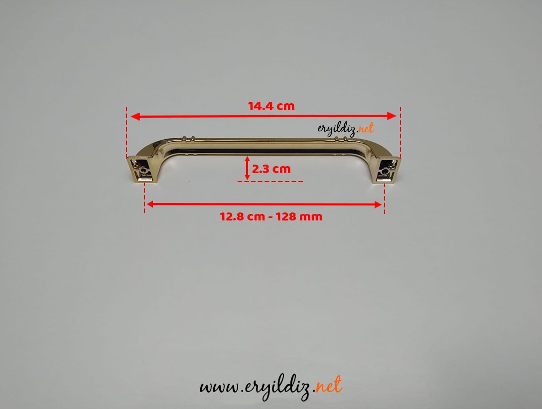 Roma Zamak Mobilya Kulp Altın 128 mm Eryıldız Hırdavat