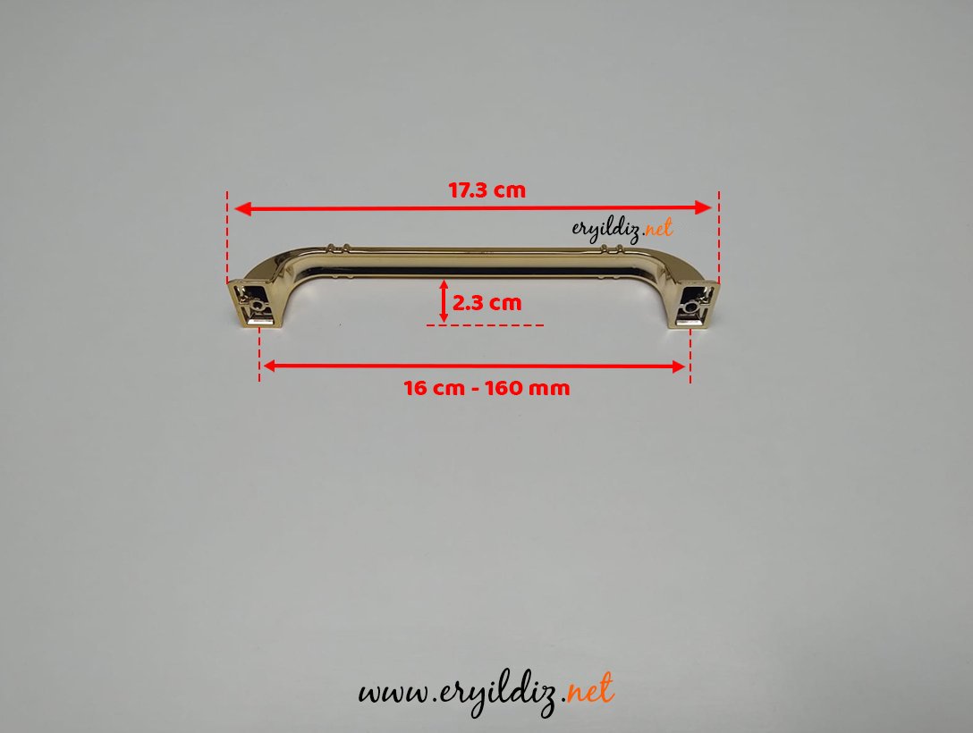 Roma Zamak Mobilya Kulp Altın 160 mm Eryıldız Hırdavat