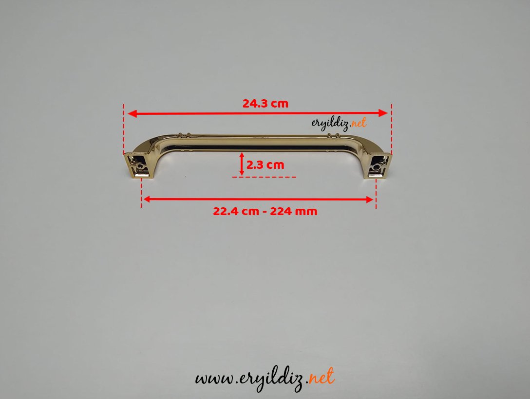 Roma Zamak Mobilya Kulp Altın 224 mm Eryıldız Hırdavat