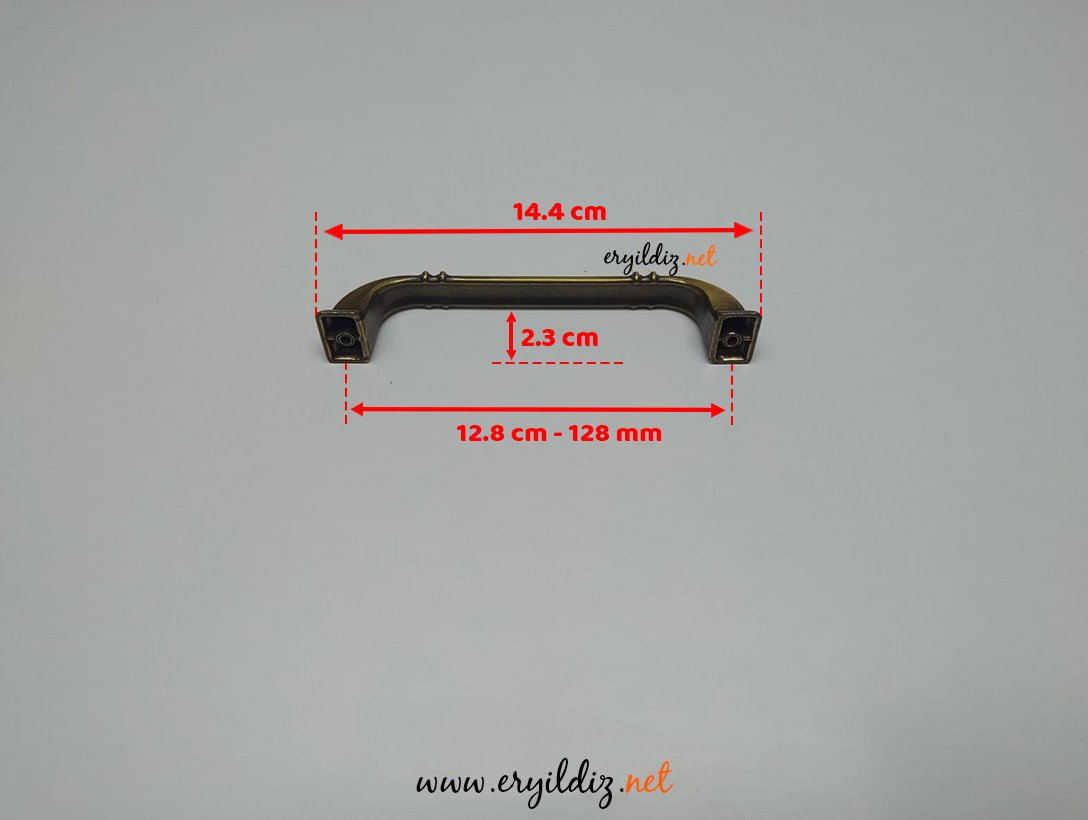Roma Zamak Mobilya Kulp Antik - 128 mm Eryıldız Hırdavat 
