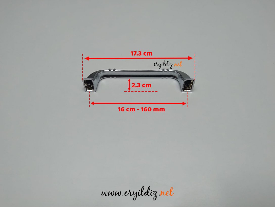 Roma Zamak Mobilya Kulp Krom - 160 mm Eryıldız Hırdavat 