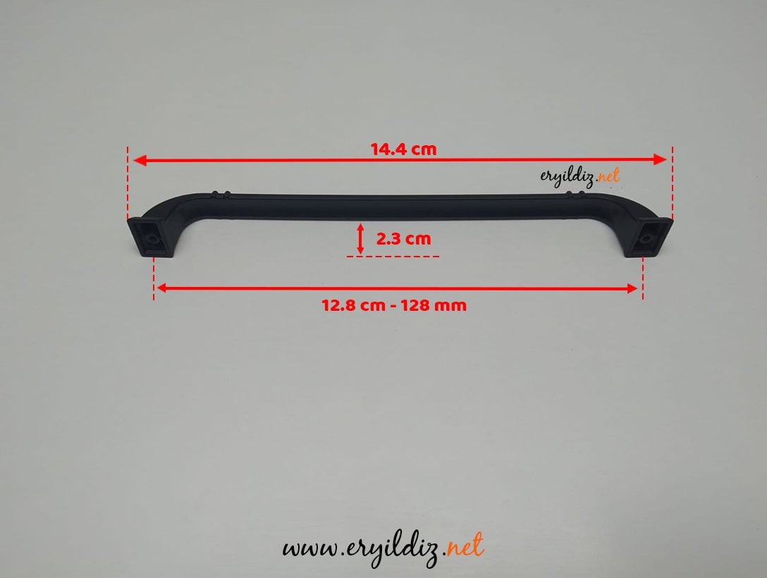 Roma Zamak Mobilya Kulp Siyah - 128 mm Eryıldız Hırdavat 