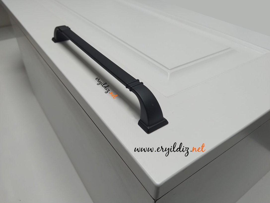 Roma Zamak Mobilya Kulp Siyah Eryıldız Hırdavat 