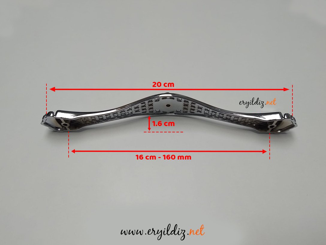 Rose 160 mm Mobilya Kulp Krom Eryıldız Hırdavat
