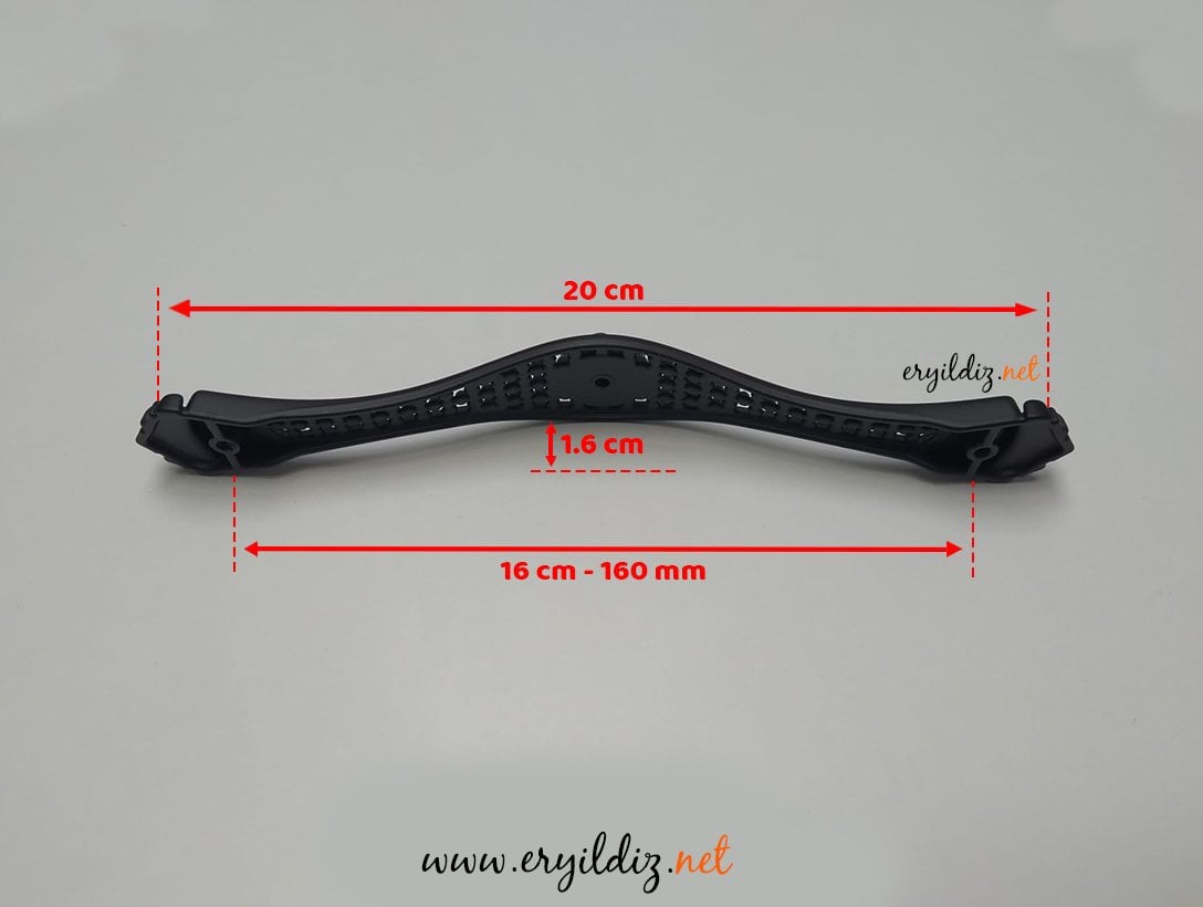 Rose 160 mm Mobilya Kulp Siyah Eryıldız Hırdavat