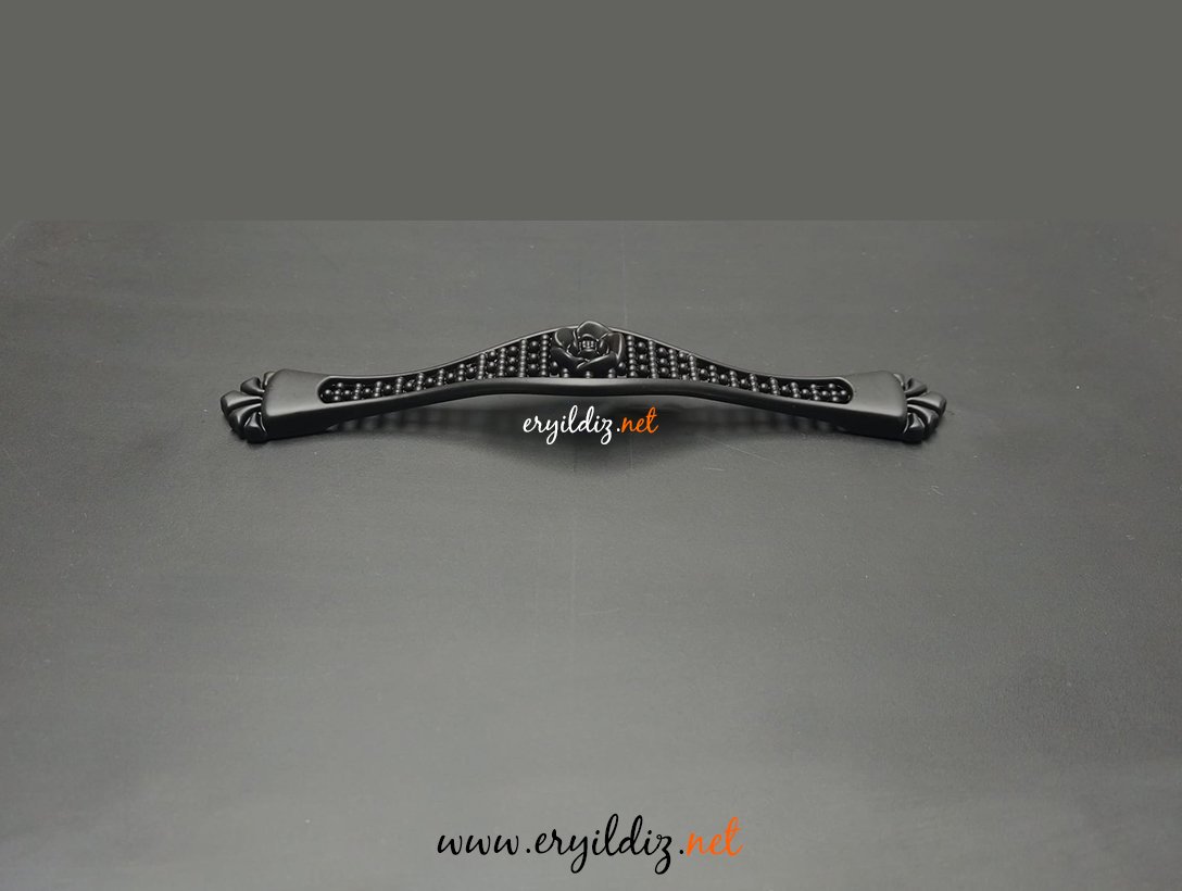 Rose 160 mm Mobilya Kulp Siyah Eryıldız Hırdavat