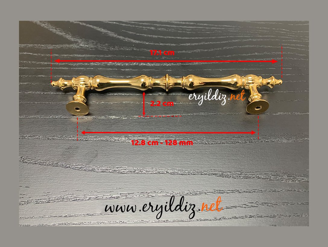 Şehzade Mobilya Kulp Altın - 128 mm Eryıldız Hırdavat