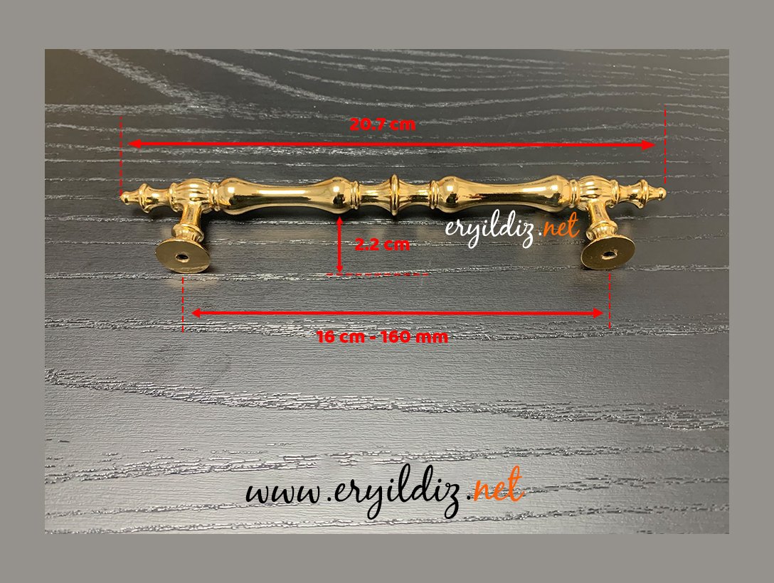 Şehzade Mobilya Kulp Altın - 160 mm Eryıldız Hırdavat