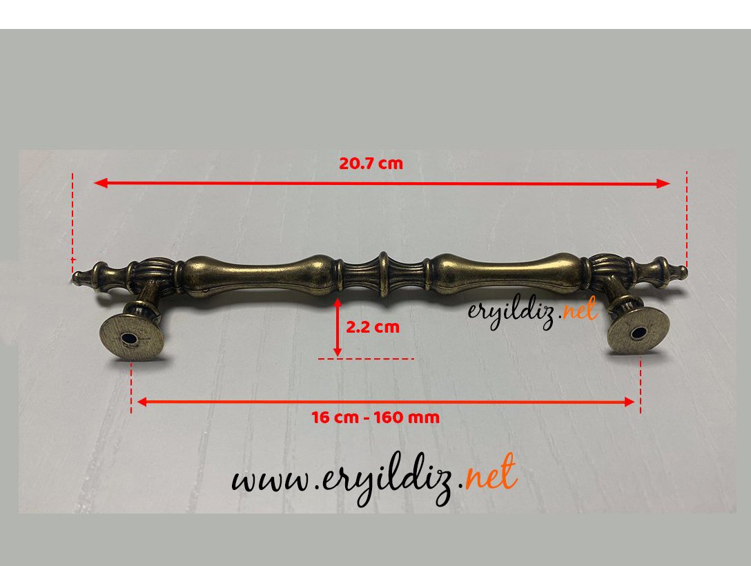 Şehzade Mobilya Kulp Mat Antik - 160 mm Eryıldız Hırdavat