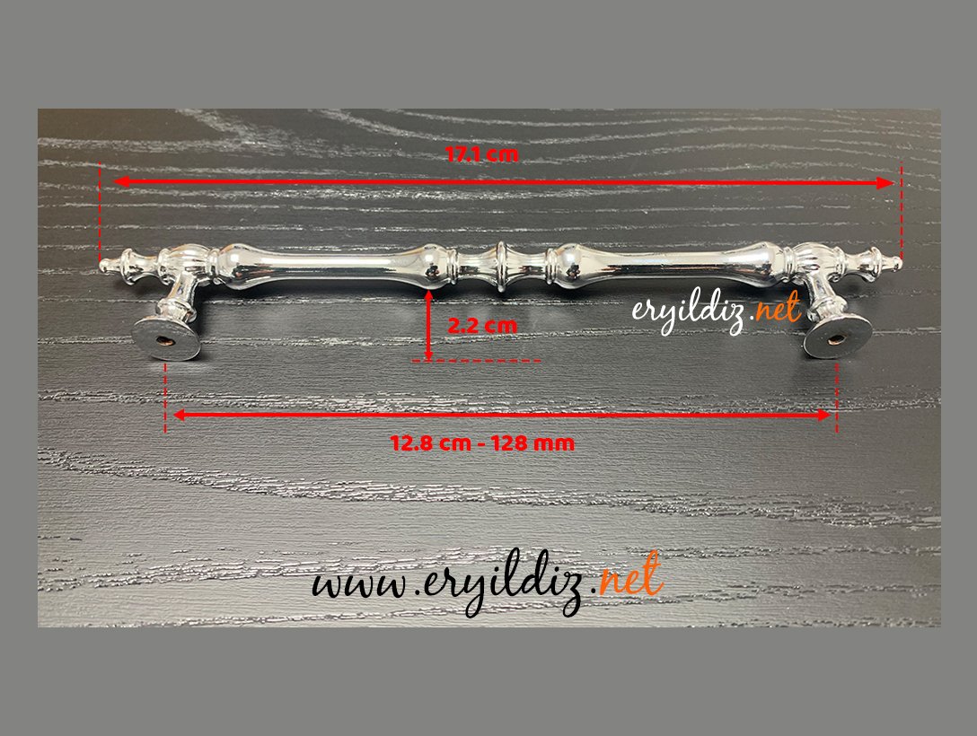 Şehzade Mobilya Kulp Krom - 128 mm Eryıldız Hırdavat 