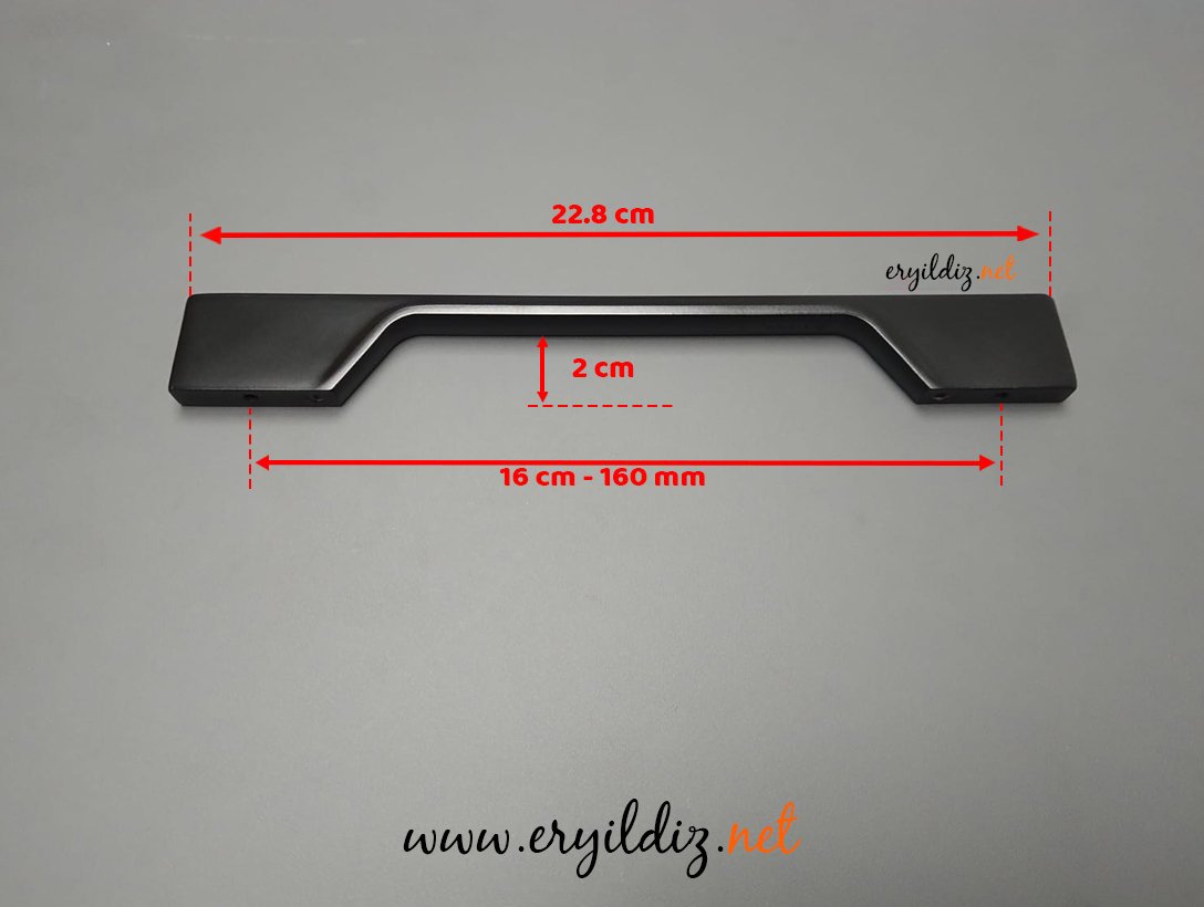 System 4150 Mobilya Kulp Siyah -160 mm Eryıldız Hırdavat
