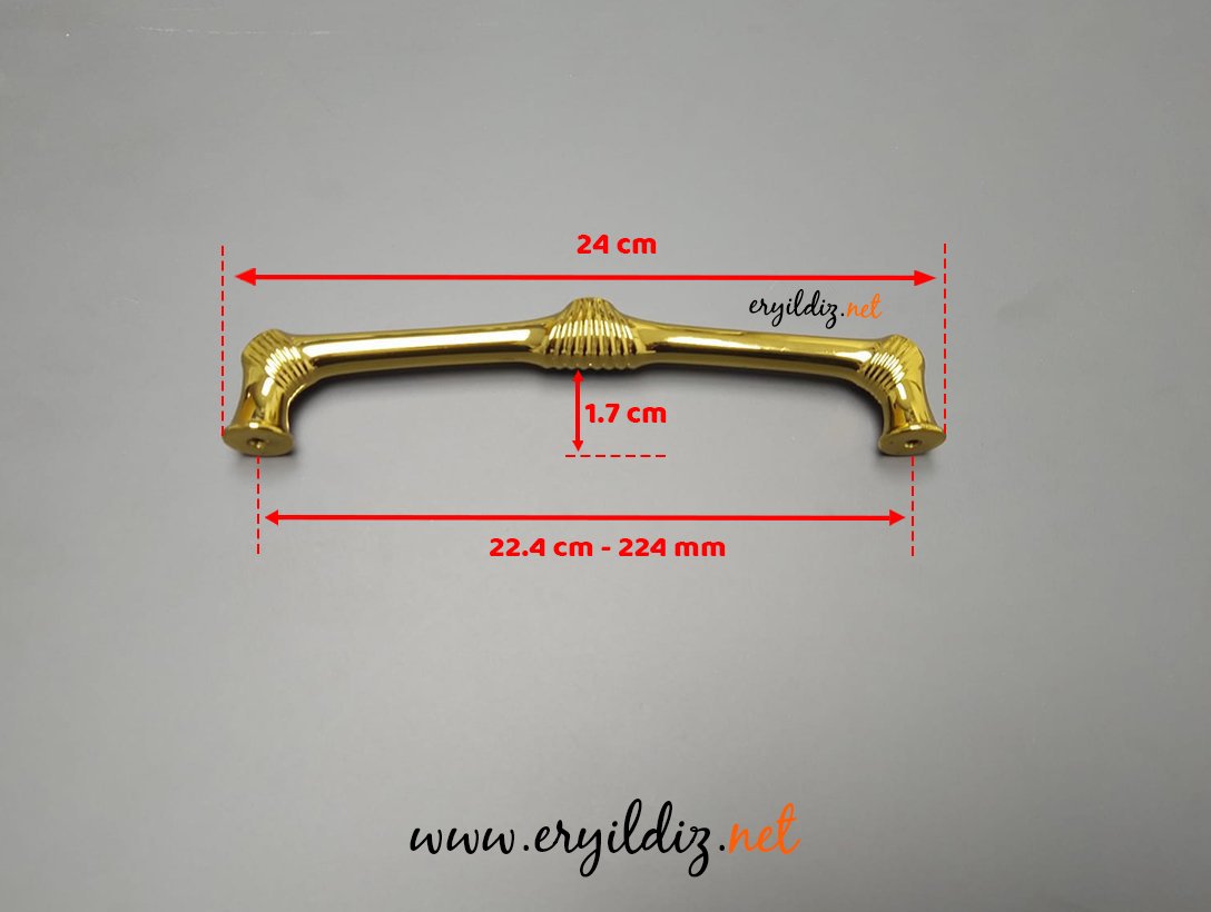 System 4218 Mobilya Kulp Altın - 224 mm Eryıldız Hırdavat