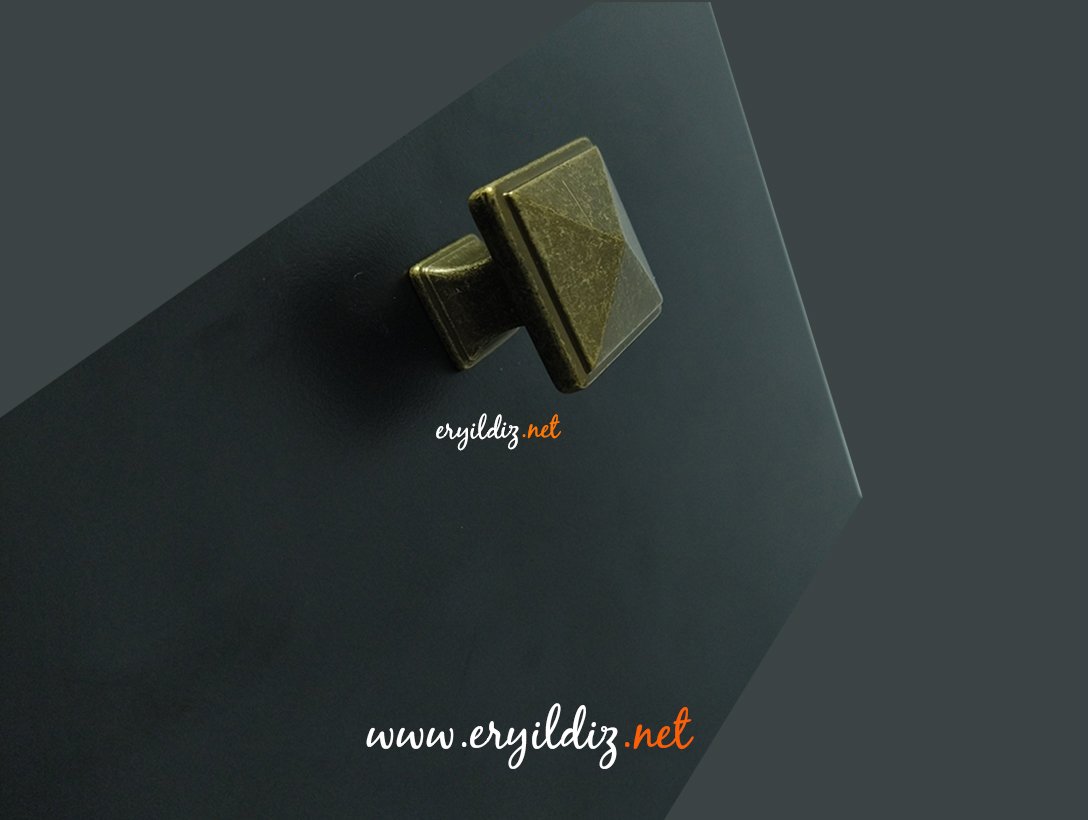 System 4222 Mobilya Kulp Gümüş Eskitme Eryıldız Hırdavat