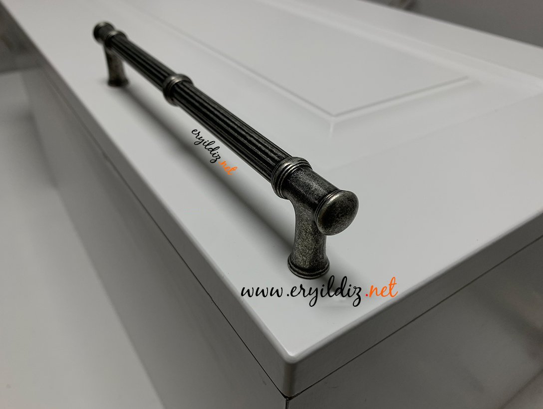 System 4227 Mobilya Kulp Gümüş Eskitme Eryıldız Hırdavat 